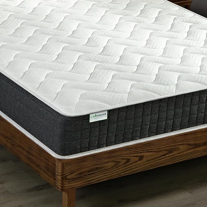 Hybrid Mattress Queen 10 Inch – Pressure Relief Made in USA Queen Bed Mattress in a Box with Pocketed Coils, Reinforced Edge Support, Medium Feel, CertiPUR-US Certified, Bed in a Box, CE-10-Q