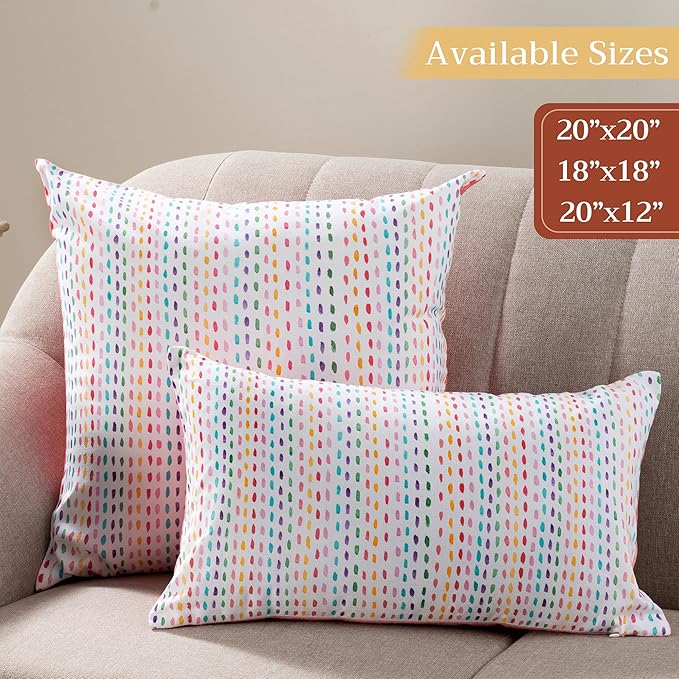 Maison d' Hermine Decorative Pillow Covers 20x20 Inch Square 100% Cotton Throw pillow Covers with invisible Zipper Cushion Case for Living Room Couch, Chair, Sofas, Bedroom, Home (Hesperides - Grphic)