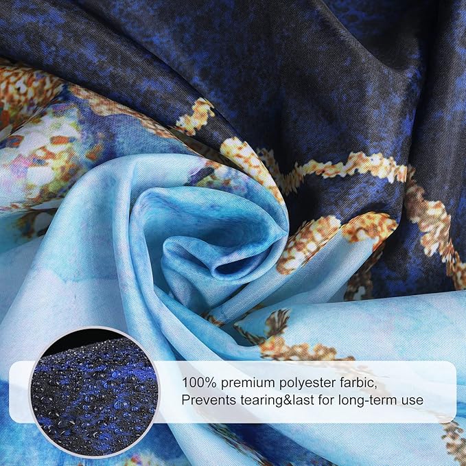 Marble Shower Curtain, Blue Marble Shower Curtain Set, Abstract Luxury Blue Golden Glitter Veins Texture Marble Shower Curtains for Bathroom, Waterproof Fabric with 12 Hooks, 72 x 72 inches