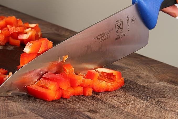 Mercer Culinary Millennia Colors Chef's Knife, 8 Inch, Blue