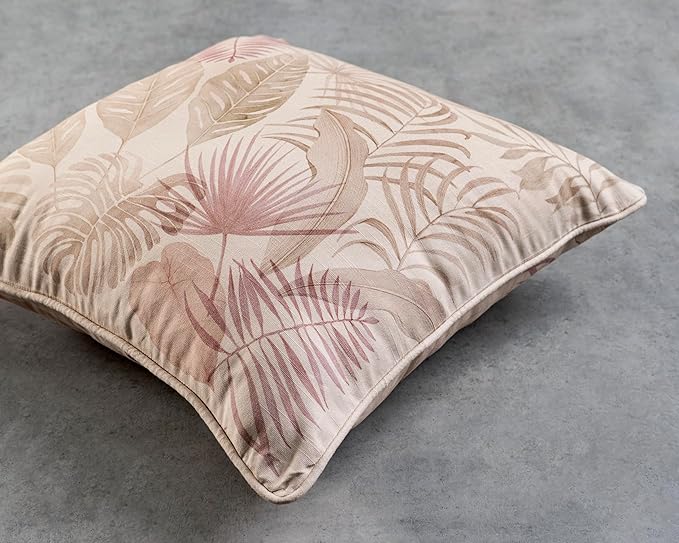 Maison d' Hermine Decorative Pillow Covers 18 x 18 Inch Square 100% Cotton Throw Pillow Covers with Invisible Zipper Cushion Case for Living Room Couch, Chair, Sofas, Bedroom, Home (Creole - Beige)