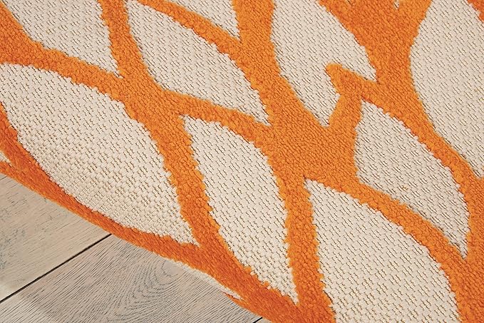 Nourison Home Aloha Indoor/Outdoor Green 3'6" x 5'6" Area Rug, Tropical, Botanical, Easy Clean, Non Shedding, Bed Room, Living Room, Dining Room, Deck, Backyard, Patio (3x5)