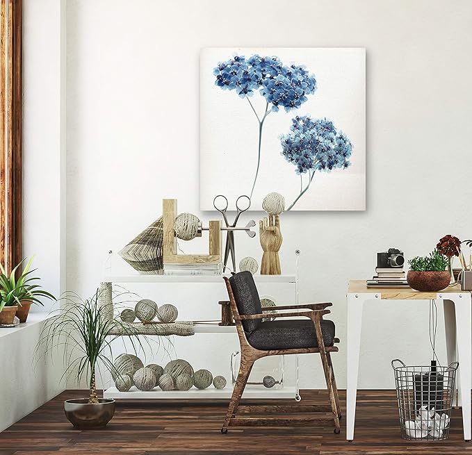 Wexford Home Gorgeous Blue III Gallery Wrapped Canvas Wall Art, 10x10,