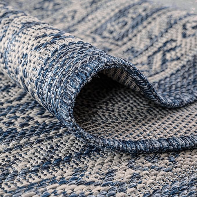 Keen Home Design Terrace Outdoor Area Rug - 5x8 Washable Indoor/Outdoor Rug for Patio, Kitchen, Balcony, Beach, Garden, Deck and Porch, Size: 5'3"x7'7"