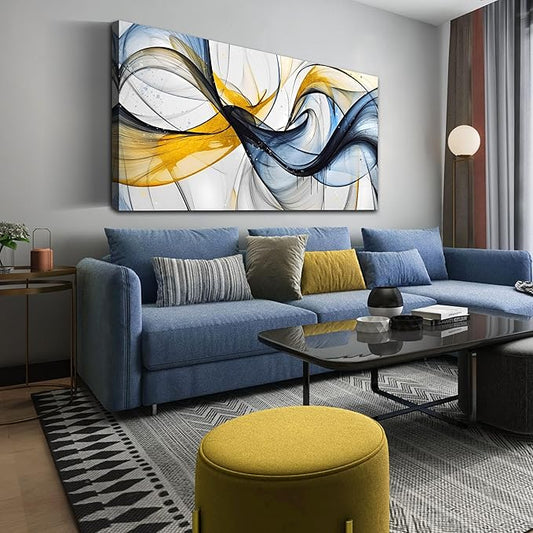 THRLVEART Abstract Wall Art Living Room - Large Canvas Prints Wall Art for Bedroom Ready to Hang Size 29" x 59"