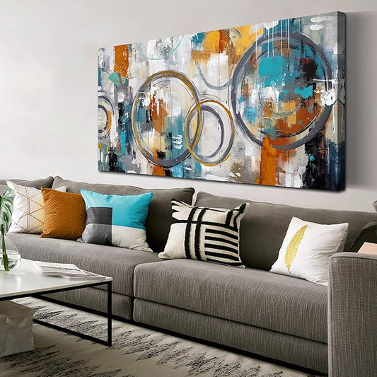 JKWALL77 Minimalist Wall Decor - Large Abstract Canvas Wall Art - Wall Pictures for Living Room Ready to Hang Size 29" x 59"