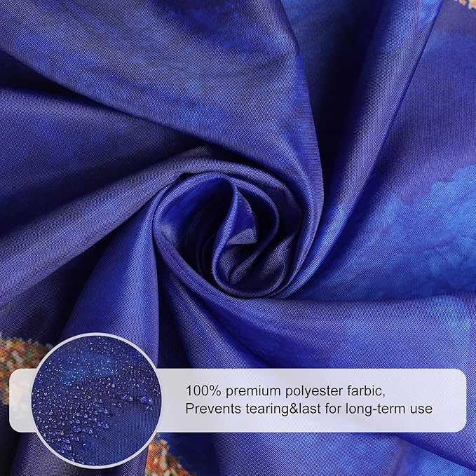 Marble Shower Curtain, Blue Marble Shower Curtain Set, Abstract Luxury Navy Blue Gold Glitter Veins Texture Marble Shower stall Curtain for Bathroom, Waterproof Fabric with 12 Hooks, 72 x 72 inches