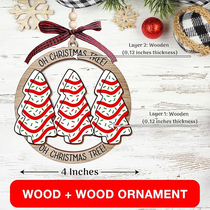 Christmas Tree Ornaments - Vintage 2025 Ornaments for Christmas Tree, Dated Xmas Ornament 2025 for Family, Beautiful Christian Ornament for Christmas Decoration