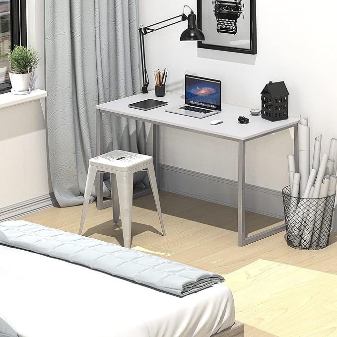 SHW Mission 40-Inch Home Office Computer Desk, White