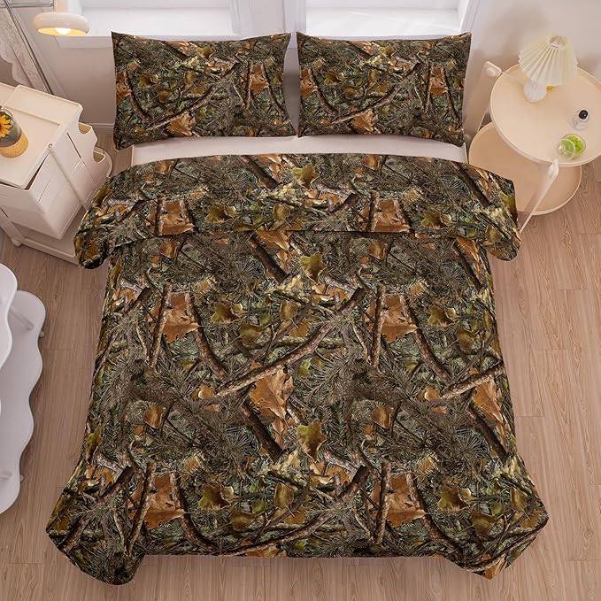 Tailor Shop Camo Comforter Set - Full Size Bedding Set for Boys, Kids & Teens - Includes 2 Pillowcases