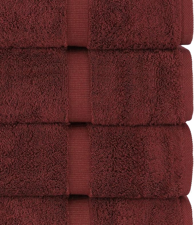 Chakir Turkish Linens Luxury Spa and Hotel Quality Premium Turkish Cotton 6-Piece Towel Set (2 x Bath Towels, 2 x Hand Towels, 2 x Washcloths)