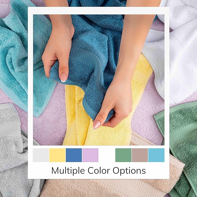 TEXTILOM 100% Turkish Cotton 4 Piece Luxury Washcloth Towel Set for Bathroom & Kitchen, Thick & Super Soft & Highly Absorbent & Quick Dry for Face and Hand- Beige