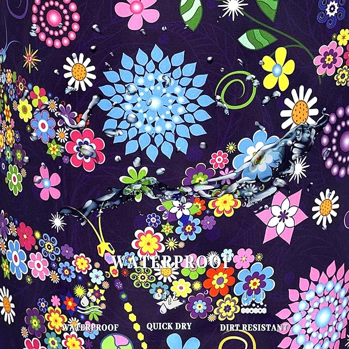 Colorful Hippie Flowers Dargonfly Laundry Basket Foldable Oxford Cloth Laundry Hamper With Handle Portable Clothes Storage Basket 18.9 X 16.5 Inch Storage Bag For Laundry Room/Bathroom/Bedroom