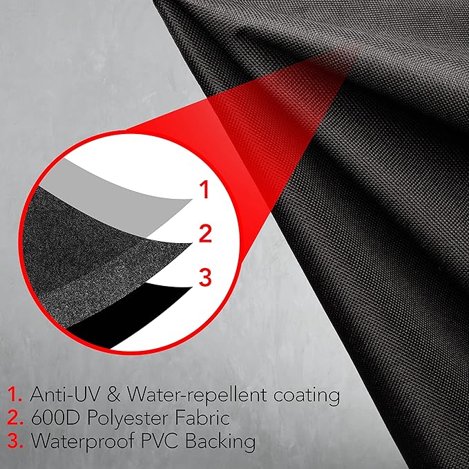 Heavy Duty Griddle Cover for Outdoor Griddle, Fits 28 Inch Griddle – Waterproof, Weather Resistant, UV & Fade Resistant with Adjustable Straps – Flat Grill Cover, Black