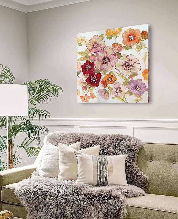 Wexford Home Avant Garden I Gallery Wrapped Canvas Wall Art, 32x32,