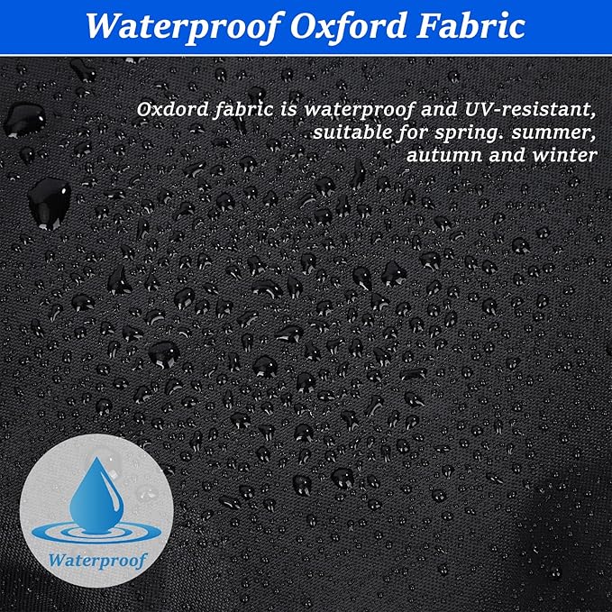 Round BBQ Grill Cover for 18 Inch Charcoal Grills Waterproof, Fade Resistant, UV Resistant Kettle BBQ Grill Cover with Hook & Loop Strap, Dome Smoker Cover, Black (18in)