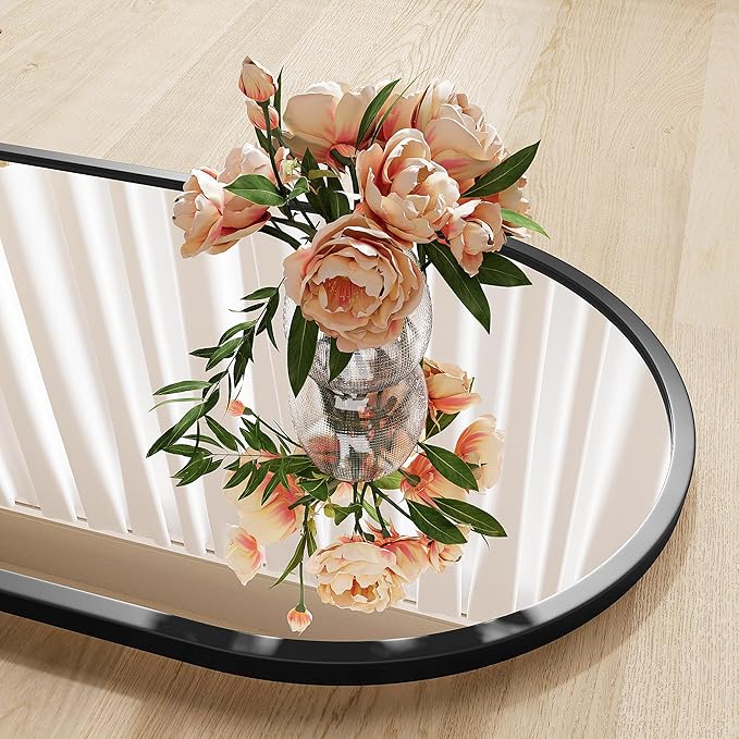 Arched Mirror Full Length,Nanoglass Standing Mirror Full Length,71"x26"espejos para dormitorio,Large Full Body Mirrors,Floor Length Mirrors(Black)