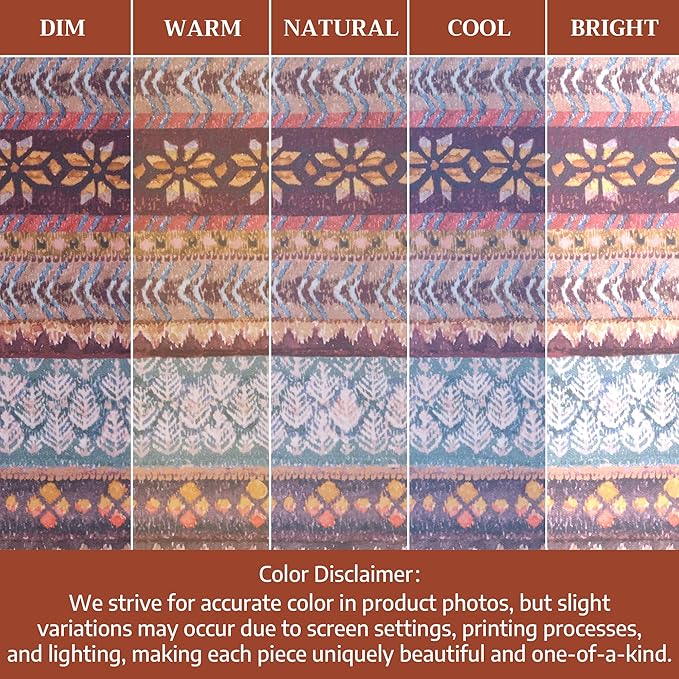 Maison d' Hermine Pot Holders 100% Cotton Heat Resistant Potholders 8" x 8" Hot Pads with Loop for Thanksgiving Christmas Decorations BBQ Cooking Baking Handling Hot Pans (Pack of 1, Fair Isle)