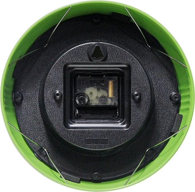 Infinity Instruments LTD. Retro 9 inch Silent Sweep Non-Ticking Mid Century Modern Kitchen Diner Wall Clock Quartz Movement Retro Wall Clock Decorative (Apple Green)…