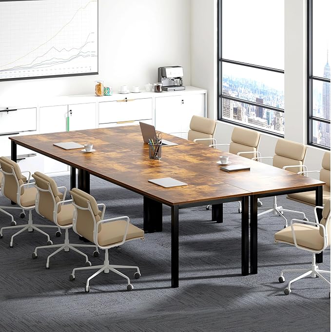 Need 70.8 Inch Executive Office Desk, Large Stylish Computer Desk, Simple Study Writing Desk, Workstation Business Furniture for Home Office, Rustic Brown