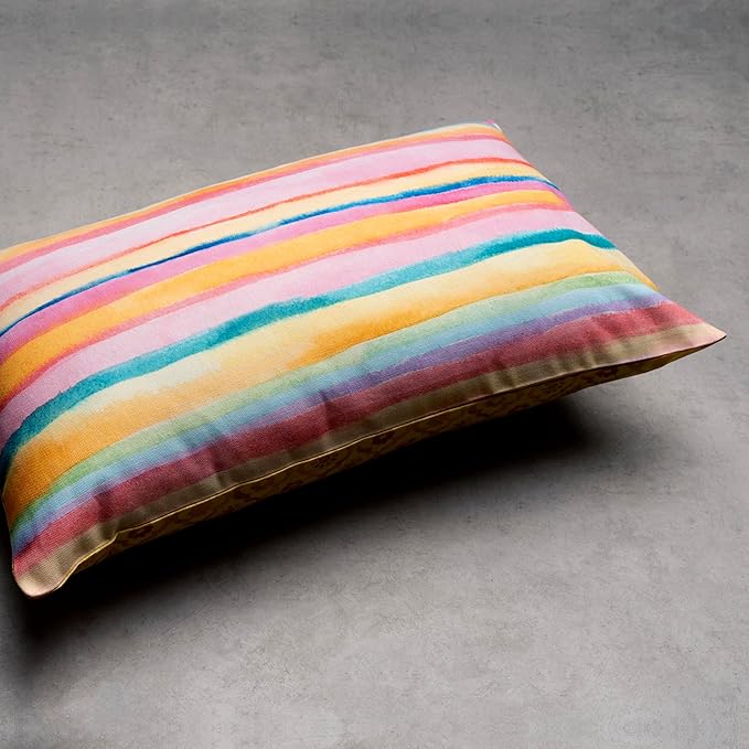 Maison d' Hermine Decorative Pillow Covers 12x20 Inch Rectangle 100% Cotton Throw Pillow Covers with Invisible Zipper for Living Room Couch, Chair, Sofas, Bedroom, Home (Hesperides - Bayadere)