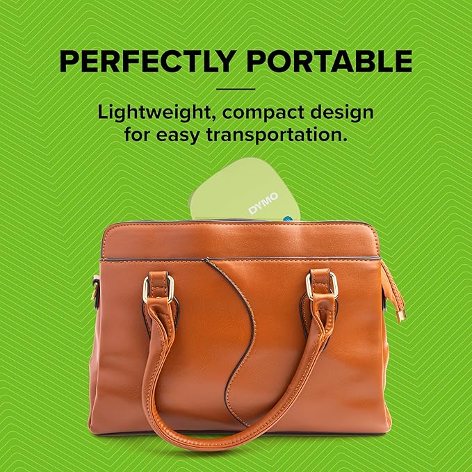 DYMO LetraTag 200B Bluetooth Label Maker | Compact Label Printer | Connects Through Bluetooth Wireless Technology to iOS and Android | Includes 1 White Paper Label Tape | Pistachio Yellow