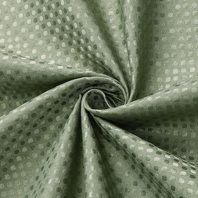 3 in 1 Extra Long Shower Curtain Set-72 W x 84 H, Sage Green Waffle and PEVA Liner Set with 12 Stainless Steel Hooks, Waterproof Fabric for Bathroom