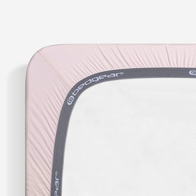 Bedgear Baby Hyper-Wool Performance Crib Sheet – Warmth No Overheating – Soft Touch Wool Blend – Fitted, Breathable, Machine Washable Crib Sheet – 50% Polyester, 45% Viscose, 5% Wool, Light Pink