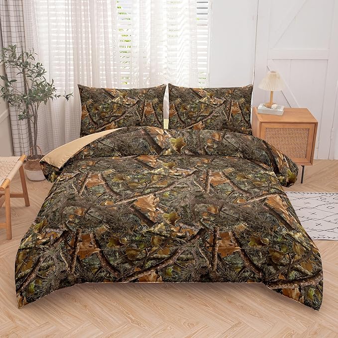 Tailor Shop Camo Comforter Sets Twin Size,Camo Bedding Sets for Boys Kids Teens Camo Bed Set with 1 Pillowcase…
