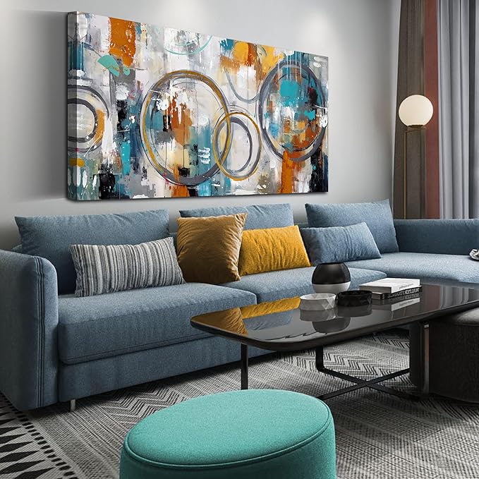 JKWALL77 Minimalist Wall Decor - Large Abstract Canvas Wall Art - Wall Pictures for Living Room Ready to Hang Size 29" x 59"