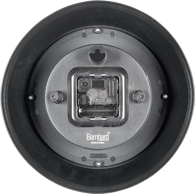 Bernhard Products Retro Wall Clock 9.5 Inch Hunter Green Kitchen 50's Vintage Design Round Silent Non-Ticking Quartz Battery Operated Clocks for Home Office School Classroom Kids Bedroom Living Room