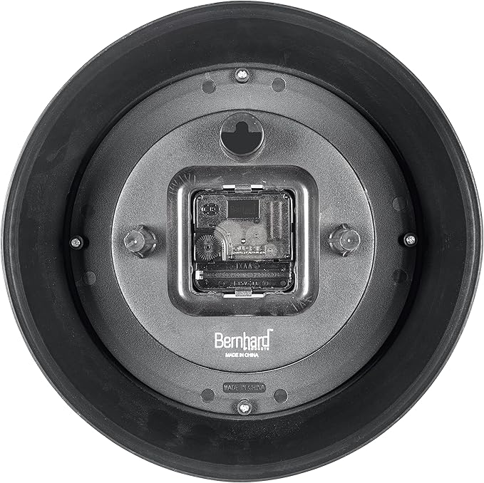 Bernhard Products Retro Wall Clock 12 Inch Hunter Green Kitchen 50's Vintage Design Round Silent Non-Ticking Quartz Battery Operated Clocks for Home Office School Classroom Kids Bedroom Living Room