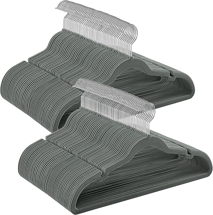 SONGMICS Set of 6 Drawer Organizers, Closet Organizers for Underwear, 120 Cells, Foldable Sock Holders, 11.8 x 11.8 x 3.9 Inches, for Storing Socks, Ties, Belts, Dove Gray URUS011G02