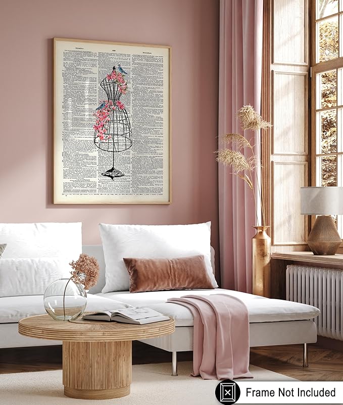Poster Master Mannequin Print - Fashion Poster - Dictionary Art - Great Gift for Men, Women & Dressmaker - Sewing & Flower Art - Chic Decor for Living Room, Dorm or Office - 8x10 UNFRAMED Wall Art