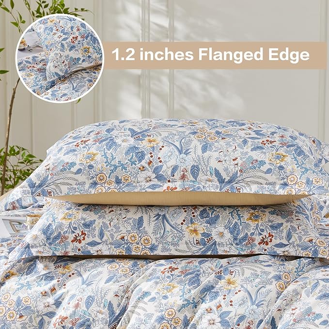 SAPHREAS King Boho Duvet Cover Green Paisley Bedding Set with 8 Corner Ties and 2 Pillow Shams 100% Cotton Reversible Duvet Cover Set with Zipper Closure