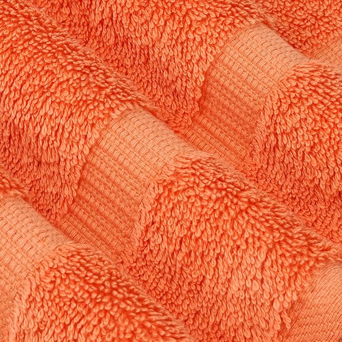 Chakir Turkish Linens 100% Cotton Premium Turkish Towels for Bathroom | 30'' x 60'' Large Bath Towels (4 Piece, Coral)