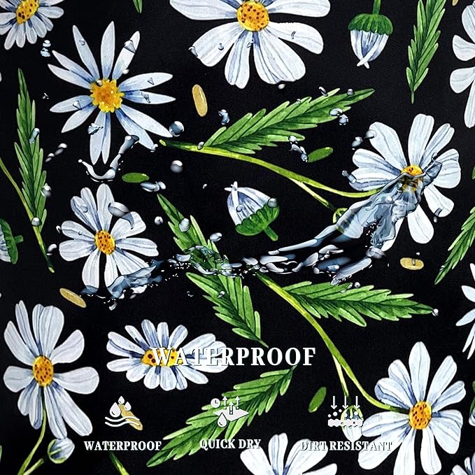 Cute Daisy Flowers Laundry Basket Foldable Oxford Cloth Floral Laundry Hamper With Handle Portable Clothes Storage Basket 18.9 X 16.5 Inch Storage Bag For Laundry Room/Bathroom/Bedroom