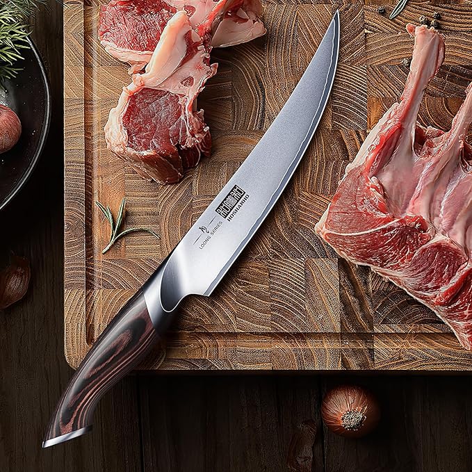 Boning Knife 6 Inch, High Carbon Stainless Steel Fillet Knife for Fish, Professional Japanese Sharp Kitchen Filleting Knives for Meat Cutting