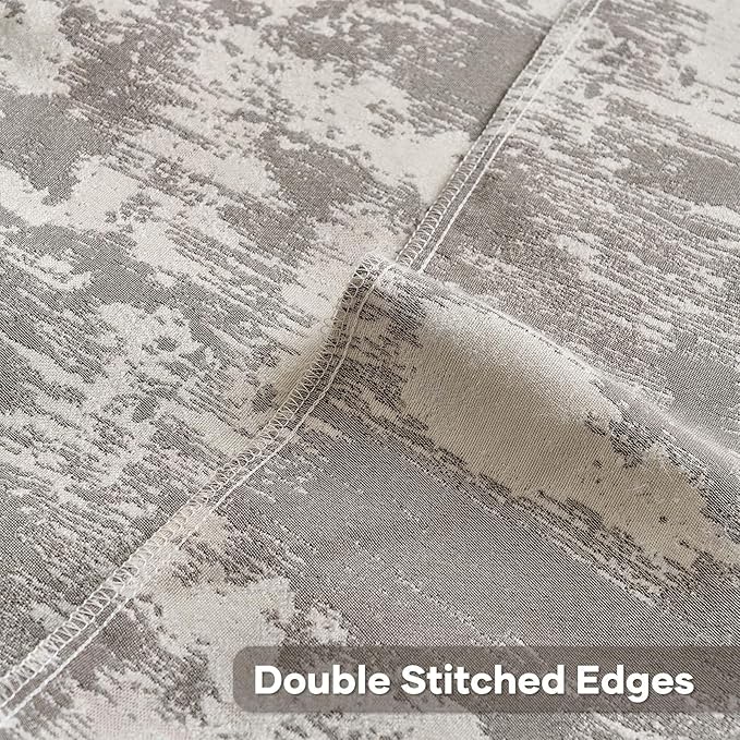 FUTEI Black White Decorative Throw Pillow Covers 24x24 Inch Set of 2,Soft Faux Cashmere Jacquard - Textured & Cozy Euro Pillow Shams,Modern Home Decor for Couch Bed Living Room