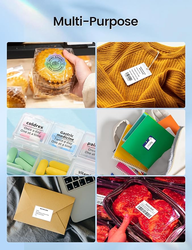 Phomemo Label Maker, M150 2 Inch Mini Label Maker Machine with Tape, Bluetooth Thermal Sticker Printer for Home, Office, School and Small Business, Comaptible with Phone & PC