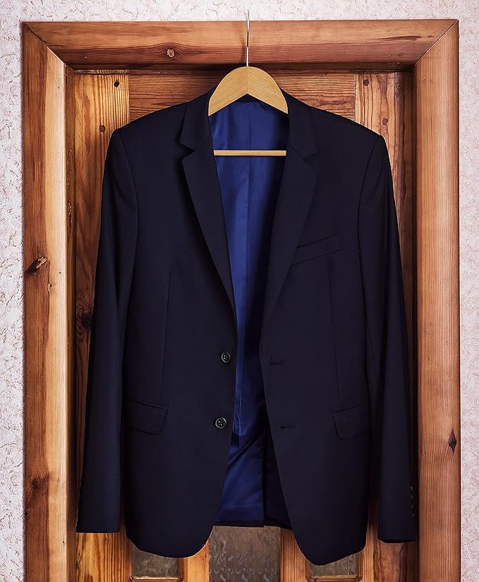 Utopia Home Premium Wooden Hangers 90 Pack - Durable & Slim Coat Hanger - Suit Hanger with 360-Degree Rotatable Hook - Wood Hangers with Shoulder Grooves (Natural Color)