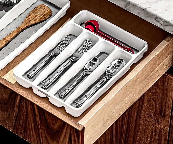 madesmart Mini Silverware Tray, White