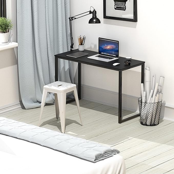 SHW Mission 32-Inch Home Office Computer Desk, Black