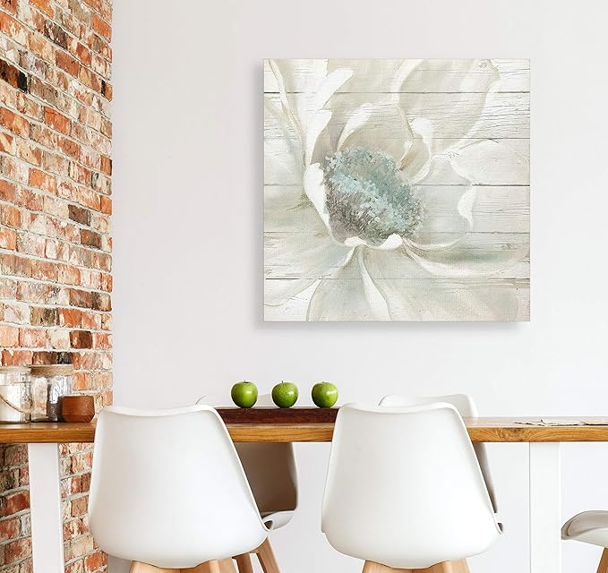 Wexford Home Weathered White Gallery Wrapped Canvas Wall Art, 10x10, 18655-10x10