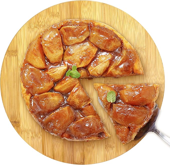 Lazy Susan Organizer for Cabinet, Pantry or Tabletop – 14" Bamboo Turntable for Kitchen, Counter or Spice Rack Storage