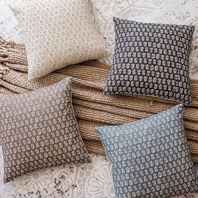 Foindtower Set of 2 Decorative Floral Long Body Lumbar Throw Pillow Covers Vintage Accent Farmhouse Cushion Covers Neutral Home Decor for Sofa Couch Chair Bedroom Living Room Outdoor,14×36 Inch,Brown