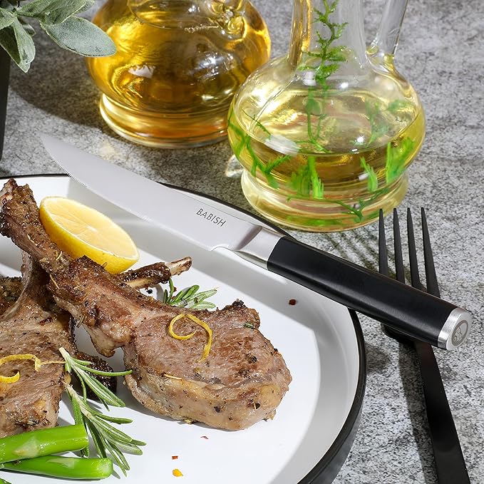 Babish High-Carbon 1.4116 German Steel Cutlery, 4pk Forged Kitchen Steak Knife