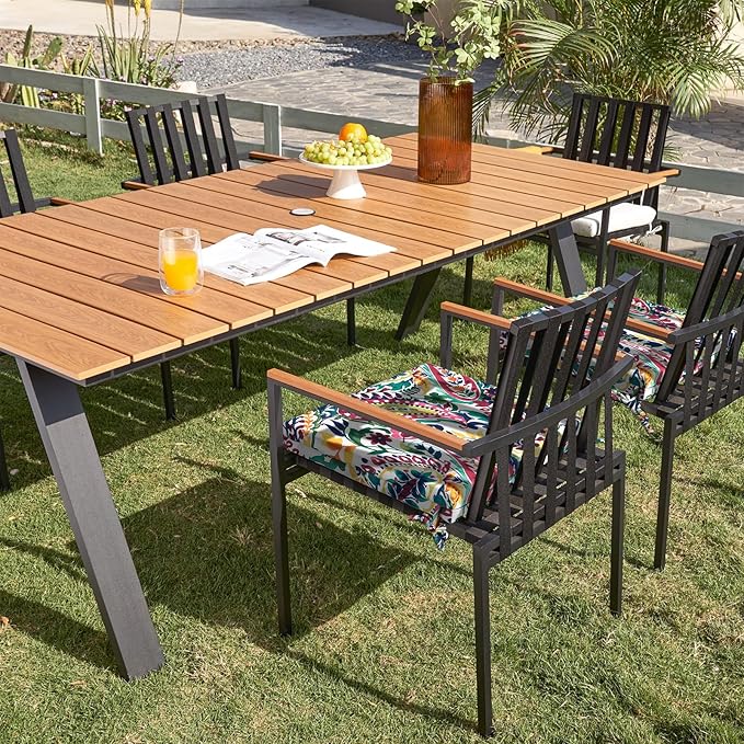 Set of 4 Outdoor Square Chair Cushions 18.5"x16"x2" for Patio, Water Resistant Patio Dining Seat Pads Replacement for Kitchen Garden and Outdoor Furniture Decoration - Vigour Paisley