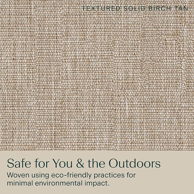 Honeycomb Outdoor Deep Seat, 24 x 23, Textured Solid Birch Tan Chair Cushion for Patio Furniture