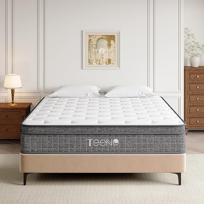 Queen Mattress 10 Inch | Hybrid Mattresses Queen Size in a Box | Medium Firm Memory Foam and Individual Pocket Springs | Fiberglass Free Bed Mattres | Breathable | CertiPUR-US